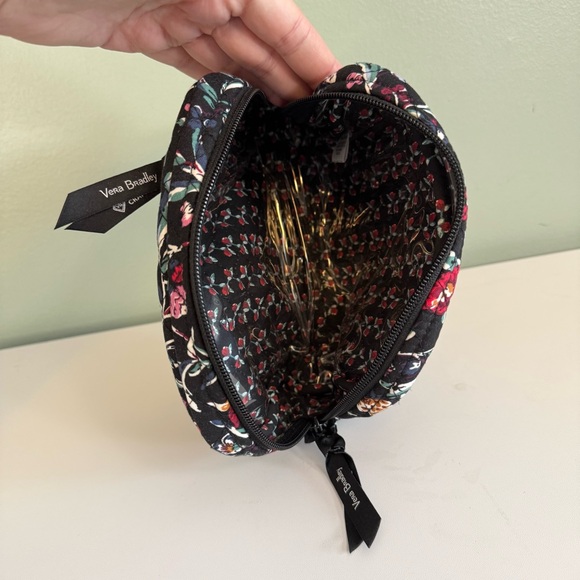 Vera Bradley Ultimate Travel Case Womens OS Black Perennials Noir Makeup Bag - Picture 10 of 12